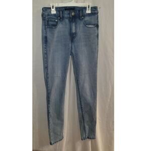 Aeropostale High Rise Blue Jeggings Size 8 Regular Light Wash Stretch Denim